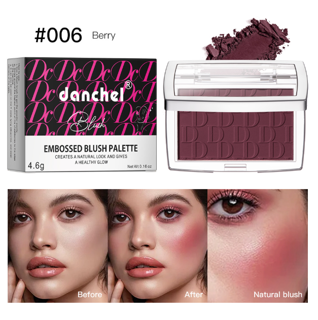 Matte Blush Palette – Long-Lasting Soft-Focus Finish, 6 Shades, All Skin Types