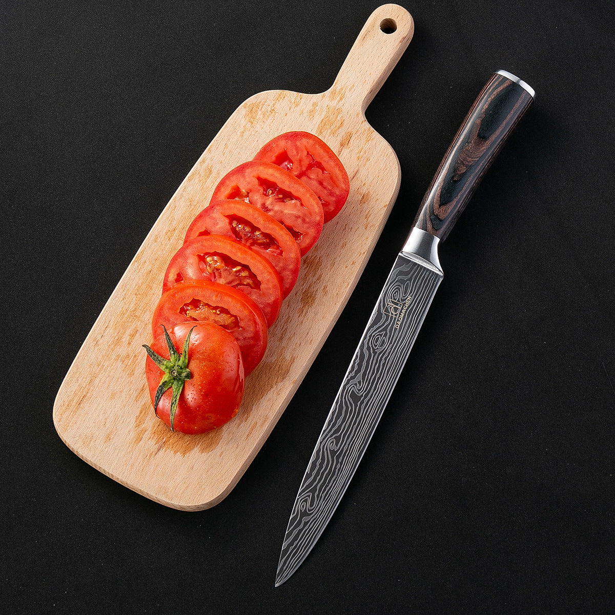 Damascus Style Kitchen Knife Set – Premium 7Cr Steel Chef's Knives