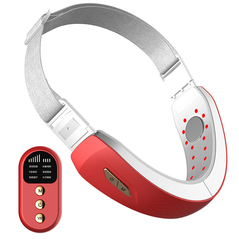 EMS Microcurrent Facial Massager – V-Face Chin Sculpting, 12 Vibration Levels, 5 Light Modes