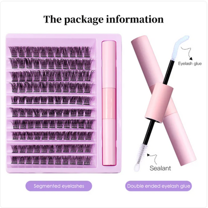 DIY Cluster False Eyelash Set – Natural Look, 110 Clusters, 10–14mm