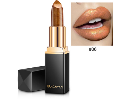 Glitter Shimmer Lipstick – Waterproof Mermaid Finish, 8 Shades, 3.5g