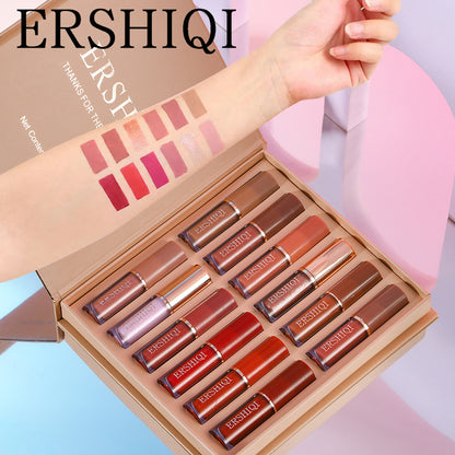 12-Piece Luxury Lipstick Gift Set – Velvet Matte & Glossy Shades, Kiss-Proof Formula