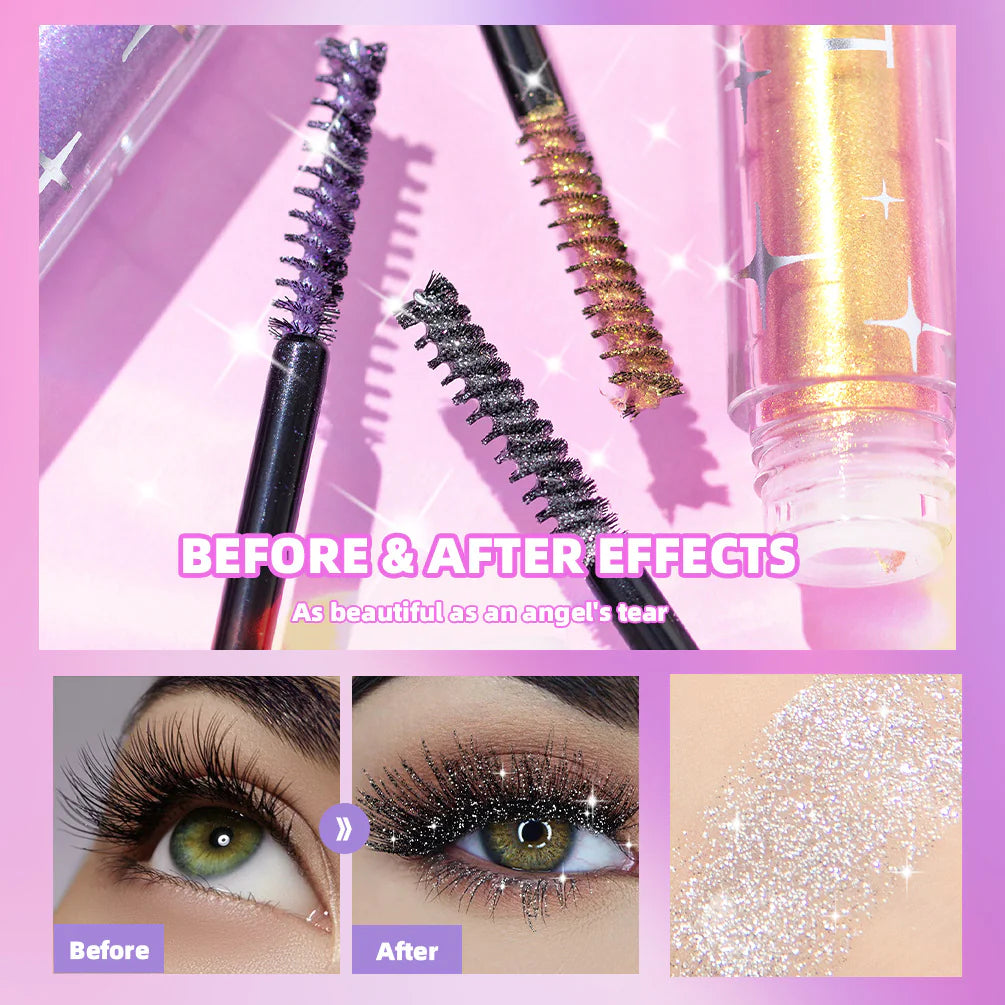 Diamond Glitter Mascara — Shimmering Stage Lash Colour | Gold, Silver & Purple