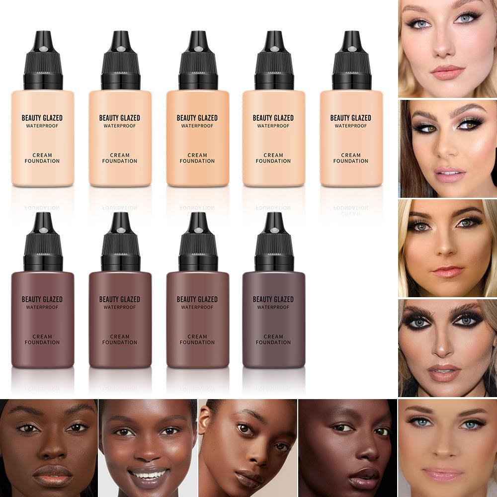 Matte Liquid Foundation & Concealer – Full Coverage, Waterproof, 9 Shades