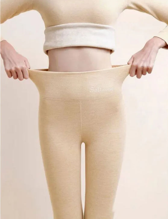 Fleece-Lined Cropped Velvet Leggings – High Waist, Hip Lift, 9 Colours, S–5XL