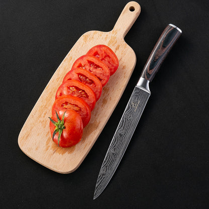 Damascus Style Kitchen Knife Set – Premium 7Cr Steel Chef's Knives