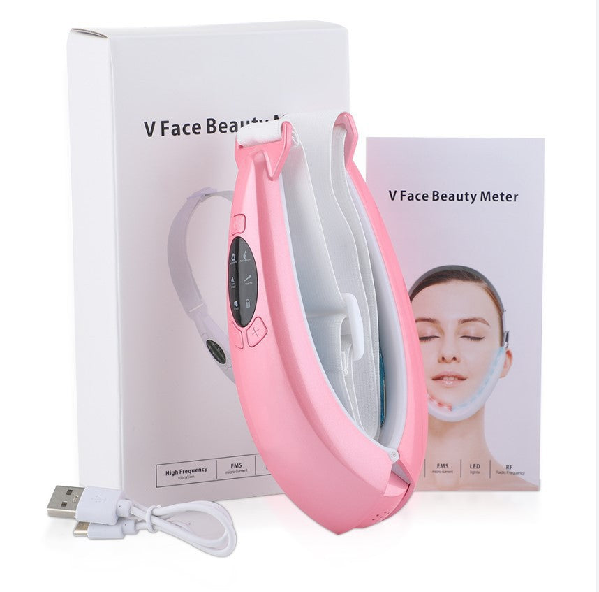EMS Microcurrent Facial Massager – V-Face Chin Sculpting, 12 Vibration Levels, 5 Light Modes