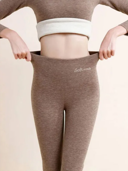 Fleece-Lined Cropped Velvet Leggings – High Waist, Hip Lift, 9 Colours, S–5XL