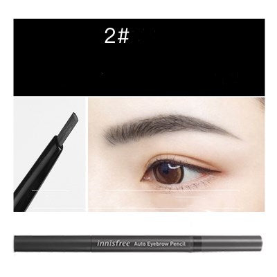 Dual-Head Automatic Eyebrow Pencil – Precision Tip & Spoolie Brush, 7 Shades