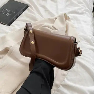 Women's PU Leather Shoulder Bag — Square Structured Carryall in 5 Colours