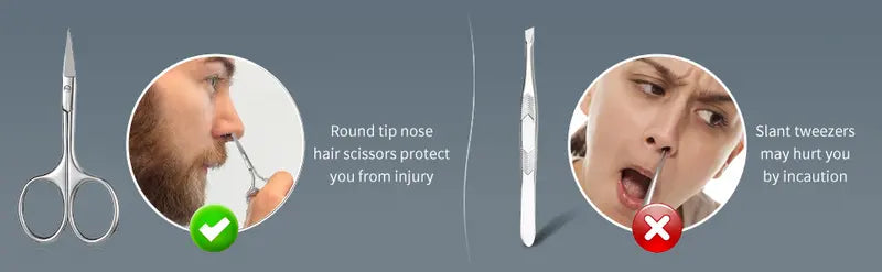 Stainless Steel Nose & Eyebrow Scissors – Precision Grooming for Men & Women