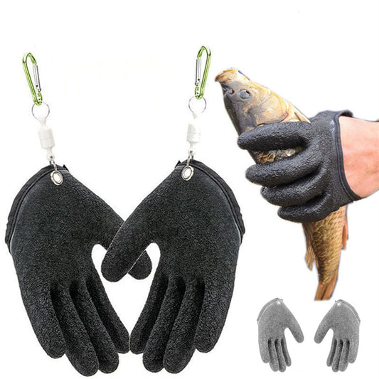 Waterproof Fishing Gloves – Anti-Slip & Puncture-Resistant with Magnetic Clip