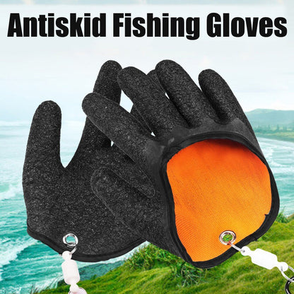 Waterproof Fishing Gloves – Anti-Slip & Puncture-Resistant with Magnetic Clip