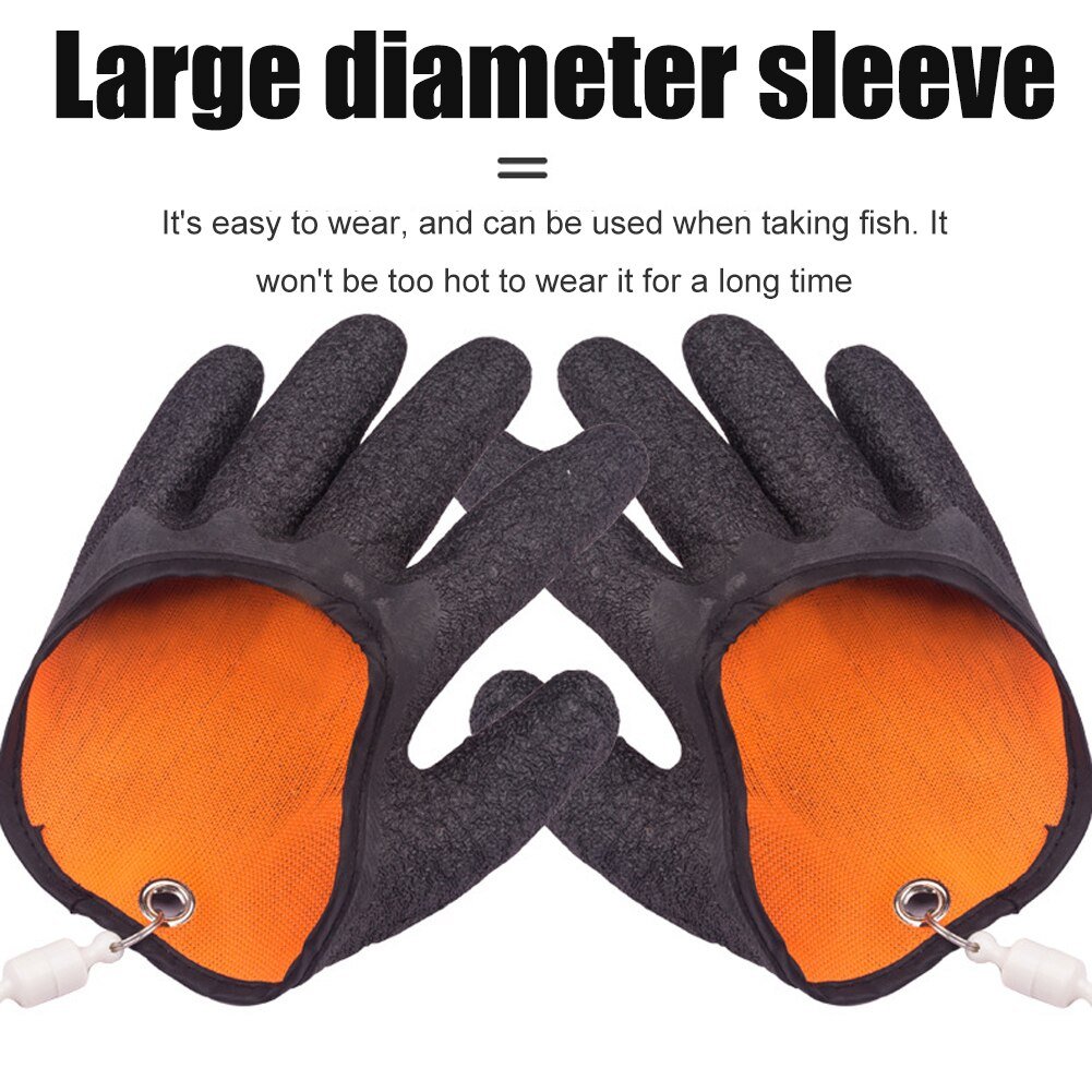 Waterproof Fishing Gloves – Anti-Slip & Puncture-Resistant with Magnetic Clip