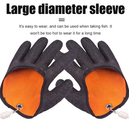 Waterproof Fishing Gloves – Anti-Slip & Puncture-Resistant with Magnetic Clip