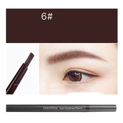 Dual-Head Automatic Eyebrow Pencil – Precision Tip & Spoolie Brush, 7 Shades