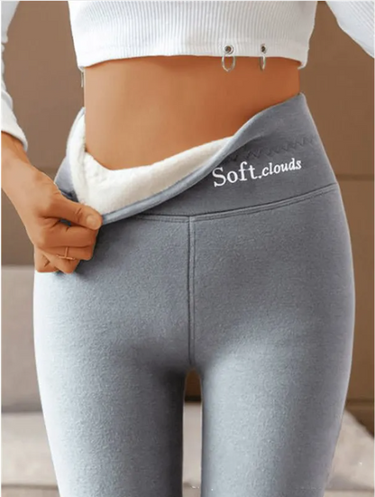 Fleece-Lined Cropped Velvet Leggings – High Waist, Hip Lift, 9 Colours, S–5XL
