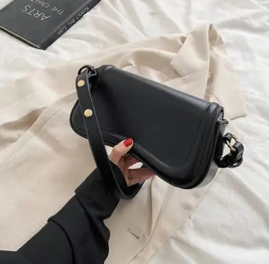 Women's PU Leather Shoulder Bag — Square Structured Carryall in 5 Colours