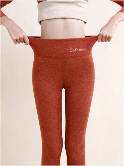 Fleece-Lined Cropped Velvet Leggings – High Waist, Hip Lift, 9 Colours, S–5XL