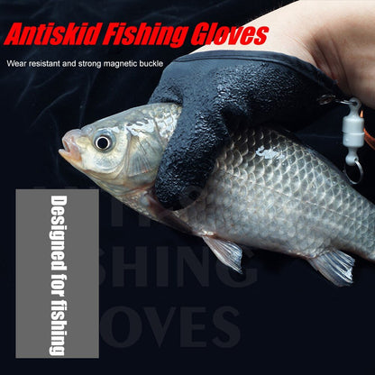 Waterproof Fishing Gloves – Anti-Slip & Puncture-Resistant with Magnetic Clip