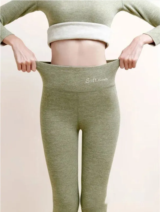Fleece-Lined Cropped Velvet Leggings – High Waist, Hip Lift, 9 Colours, S–5XL