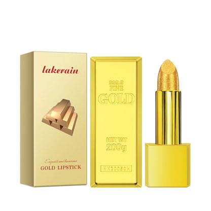 Gold Glitter Matte Lipstick – Waterproof Vitamin E Formula, 7 Shades, 3.5g