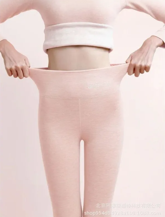 Fleece-Lined Cropped Velvet Leggings – High Waist, Hip Lift, 9 Colours, S–5XL