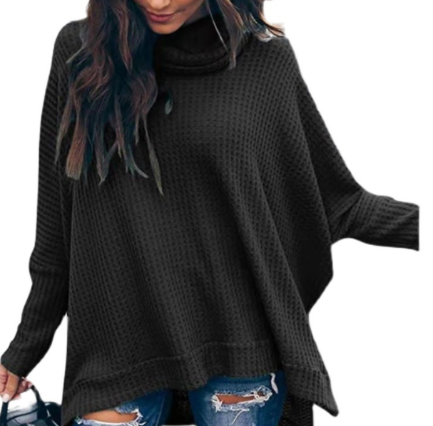 Women’s High Neck Knit Sweater – Cosy Long Sleeve Pullover, 5 Colours, S–2XL