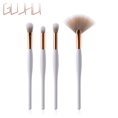 4-Piece Makeup Brush Set – Soft High-Density Bristles, 2 Elegant Colourways