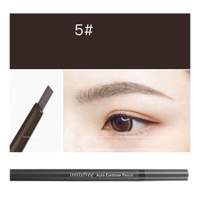 Dual-Head Automatic Eyebrow Pencil – Precision Tip & Spoolie Brush, 7 Shades