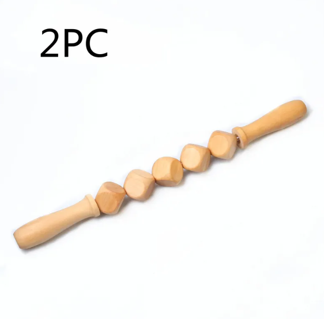 Wooden Anti-Cellulite Massage Roller Set – Birch Wood Body Therapy Tools