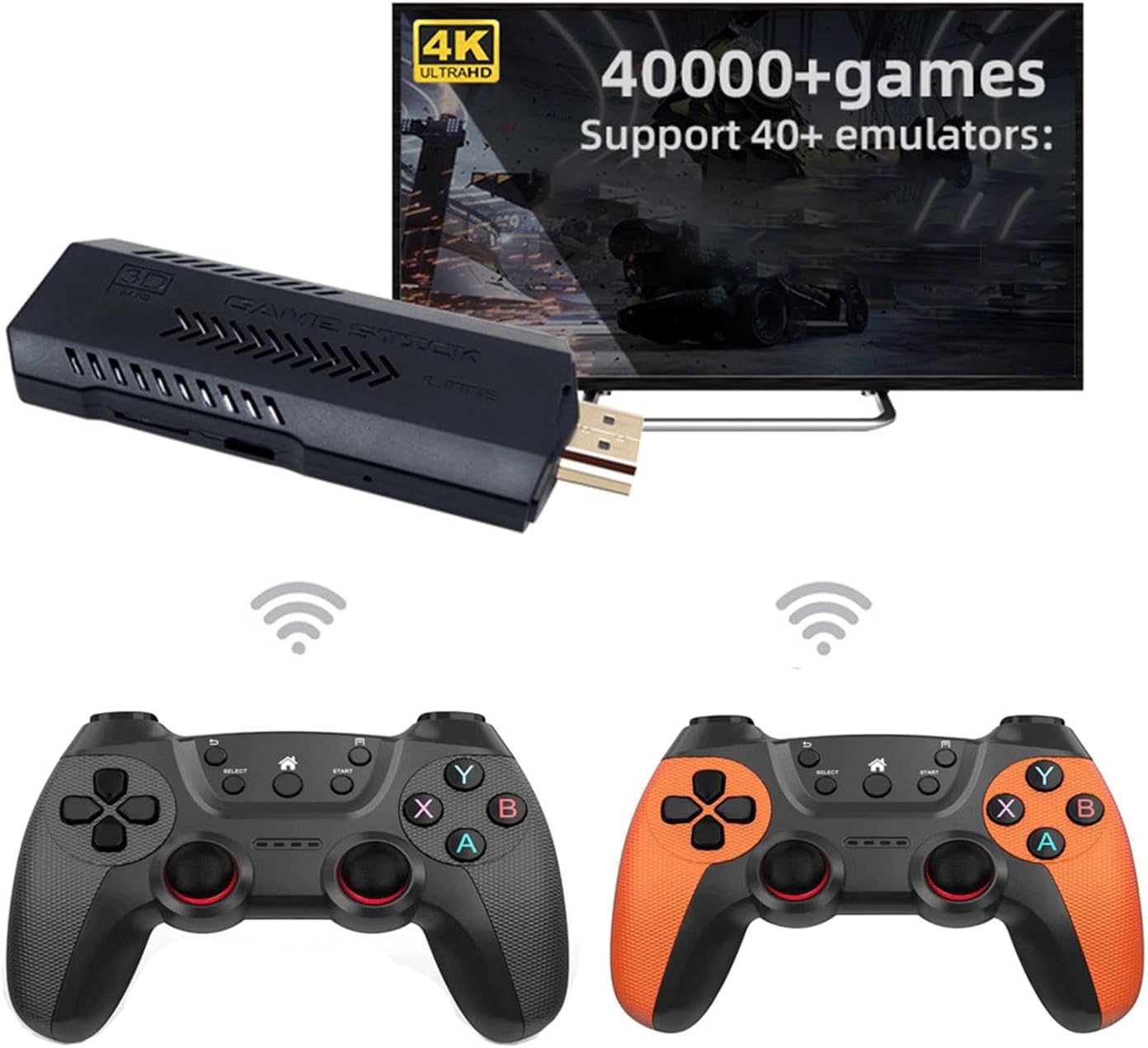 X2 Ultra Retro Game Stick 4K – 40,000+ Games, 128G Memory, Wireless Controller