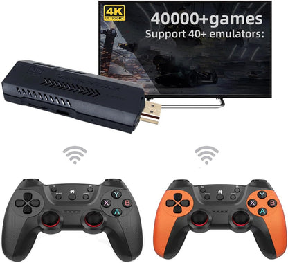 X2 Ultra Retro Game Stick 4K – 40,000+ Games, 128G Memory, Wireless Controller