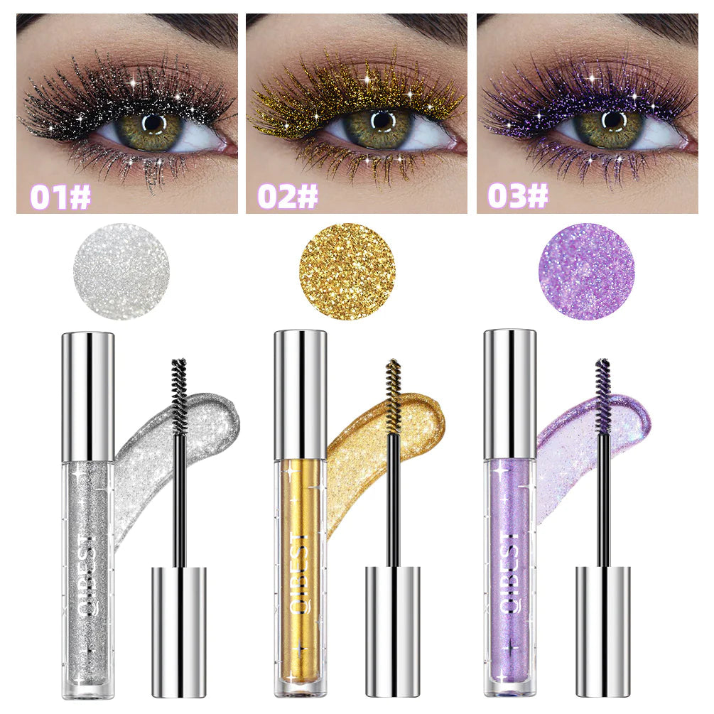 Diamond Glitter Mascara — Shimmering Stage Lash Colour | Gold, Silver & Purple