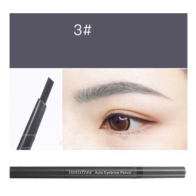 Dual-Head Automatic Eyebrow Pencil – Precision Tip & Spoolie Brush, 7 Shades