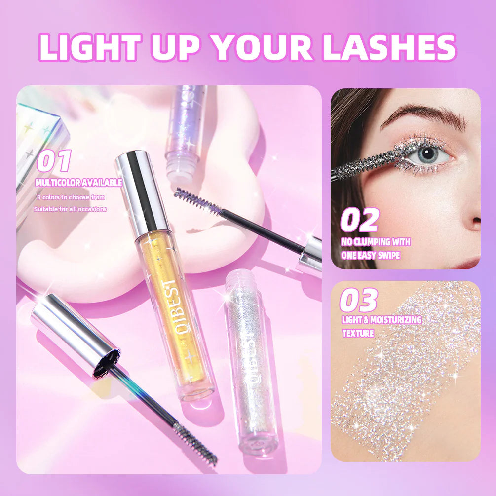 Diamond Glitter Mascara — Shimmering Stage Lash Colour | Gold, Silver & Purple